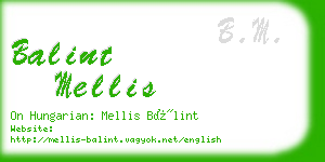 balint mellis business card